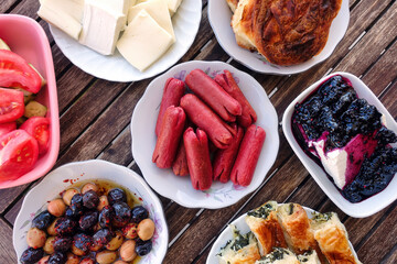Traditional Turkish Breakfast Table