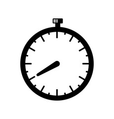 Stopwatch hand shows 40 seconds graphic design