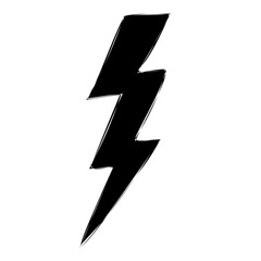 Black lightning bolt