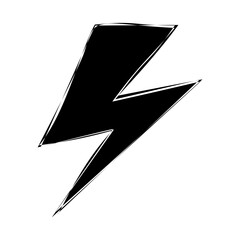 Black lightning bolt