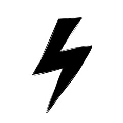 Black lightning bolt