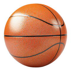 Obraz premium A vibrant orange basketball featuring textured surface and black stripes, commonly used in the sport of basketball.