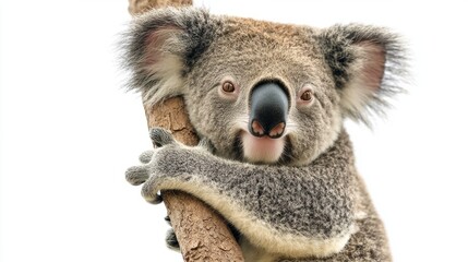 Obraz premium Generic Close-up Koala Moment Clinging Branch Tree