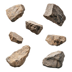 Obraz premium A collection of various textured rocks showcasing different shapes and sizes.