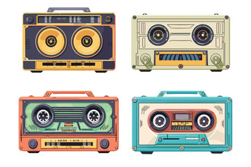 Fototapeta premium Vintage Radio Cassette Recorder Boombox 