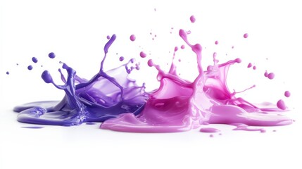 Dynamic paint splash art studio visual art white background close-up abstract creativity