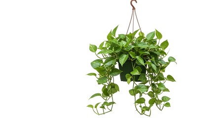 Green plant in a pot with fresh leaves, perfect for home decoration and gardening