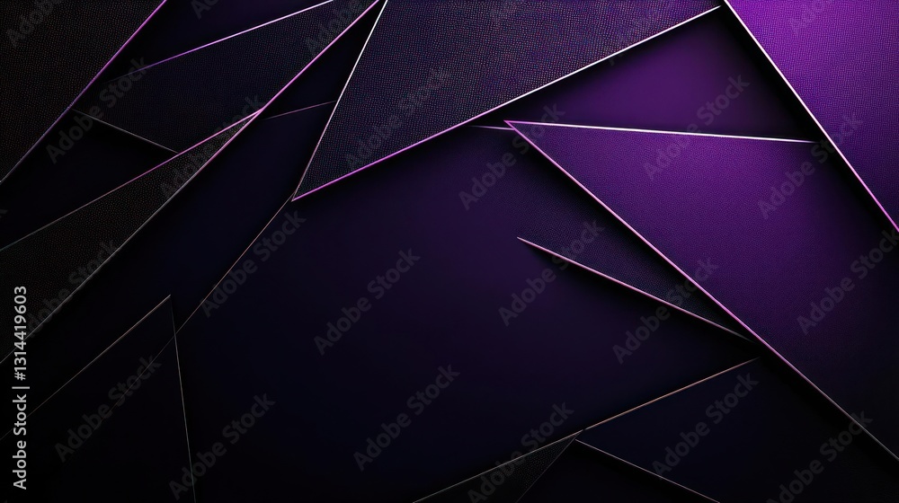Poster abstract geometric purple triangle pattern with textured background and modern design