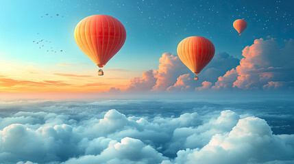 Naklejka premium Vector illustrations that combine a variety of styles.