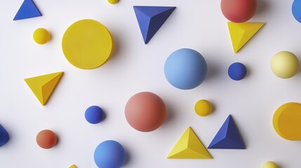 Project management concept visualized through simple geometric shapes on a clean white background