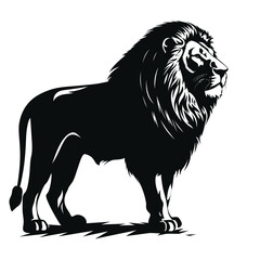 Fototapeta premium black silhouette of a lion