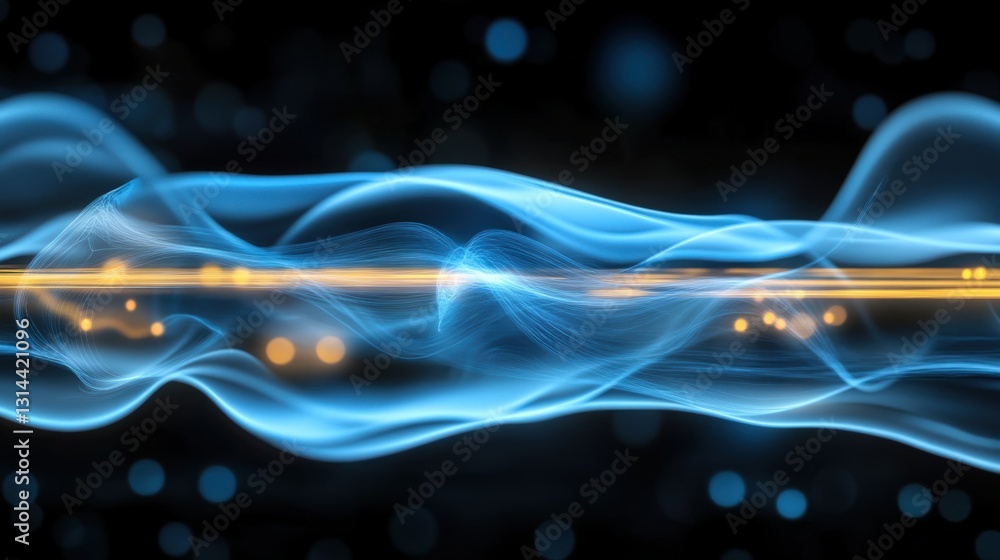 Poster dynamic wave motion digital art abstract concepts studio environment close-up view energy and flow v