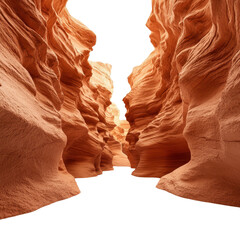 Stunning view of a narrow canyon with vibrant orange rock formations