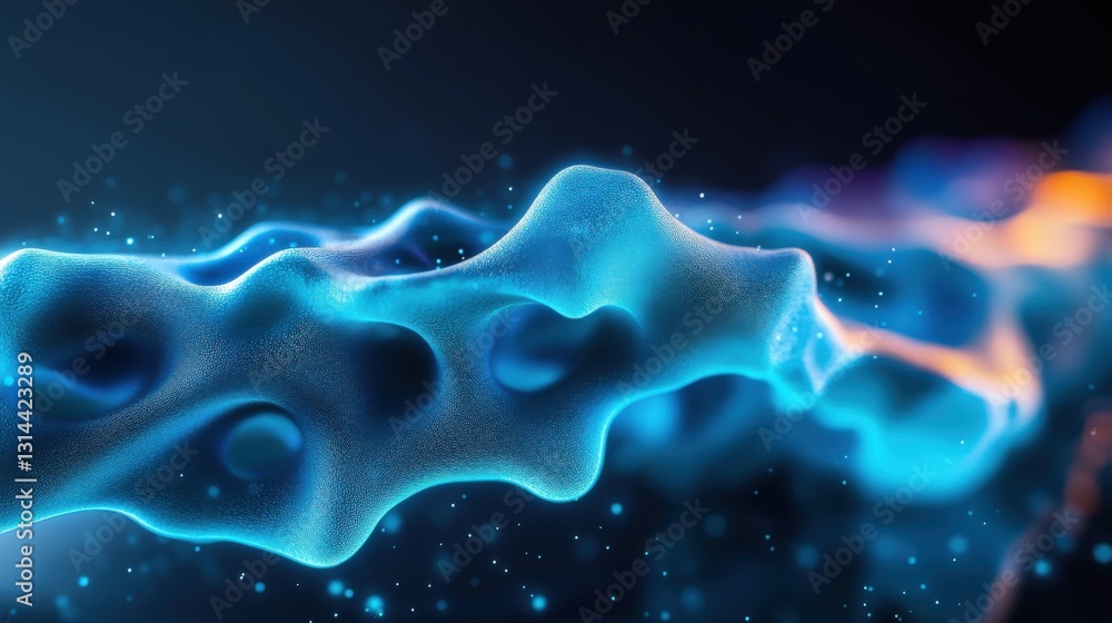 Poster dynamic fluid motion in abstract visualization digital art modern environment close-up conceptual de