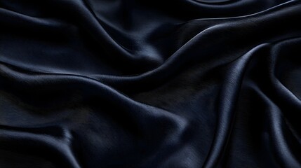 Fototapeta premium Luxurious Dark Silk Fabric Background with Smooth Flowing Texture for Premium Fashion and Decor Themes