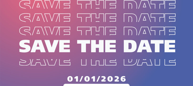 Save the date banner. Can be used for business, marketing and advertising