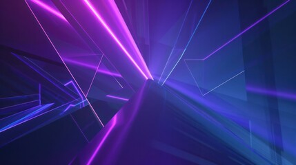 Abstract blue and purple glowing light rays, creating an atmosphere of futuristic technology line striped beam laser.
