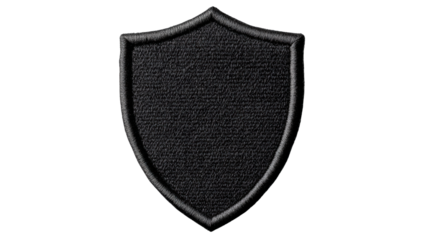 black shield isolated on white background