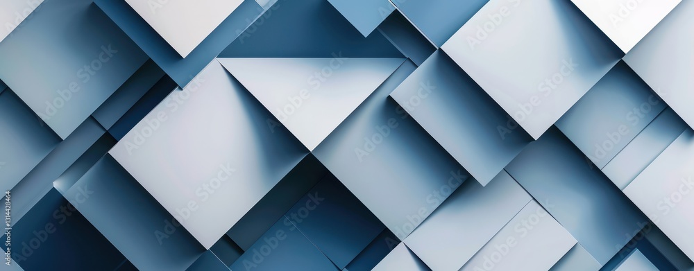 Poster abstract shape square pattern blue white futuristic background dynamic.