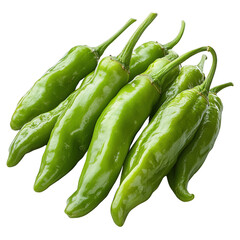 Shishito Peppers isolated on white background.PNG