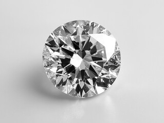 Brilliant round cut diamond gemstone shiny sparkle closeup image ring gift rare white clear macro light luxury facets