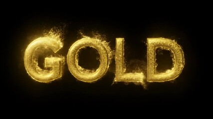 Sparkling GOLD Text Effect on Black Background - Powered by Adobe