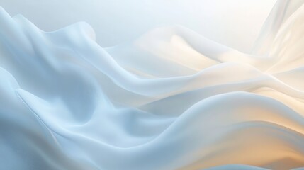 Fototapeta premium Soft Flowing Waves of Fabric in Gentle Light for Elegant and Modern Background Design or Textures