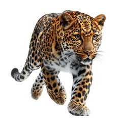 Obraz premium Leopard isolated on white background.PNG