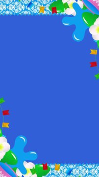 Thai Songkran Festival Vertical Animation Video