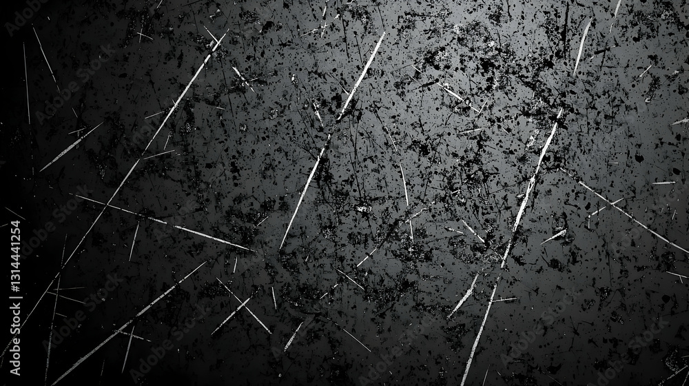 Poster dark grunge textured background with scratches and vignette in black and gray abstract backdrop indu