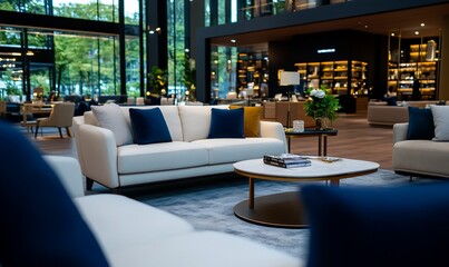 Modern Lounge Interior With Contemporary Furniture
