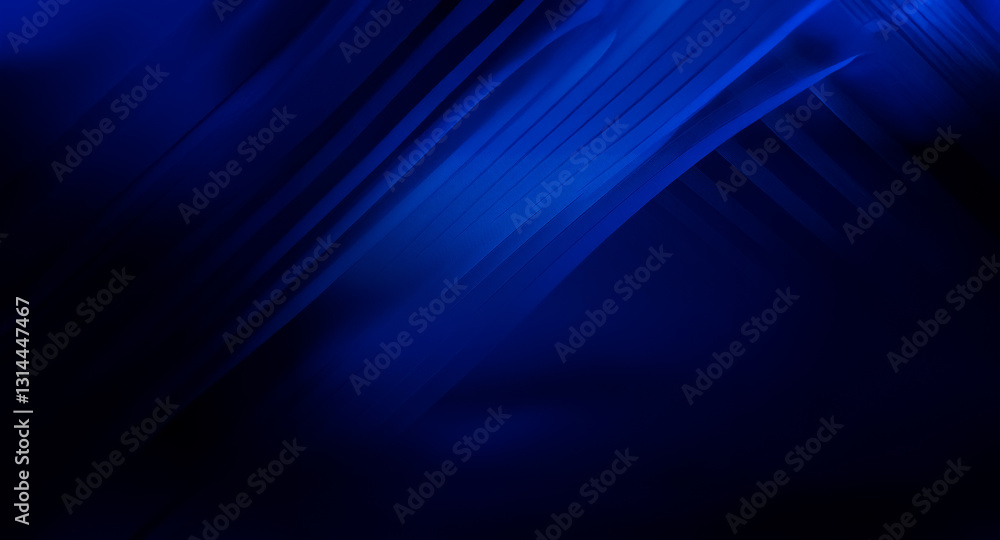 Poster abstract dark blue background features flowing light blue lines, creating a dynamic, modern, and ele