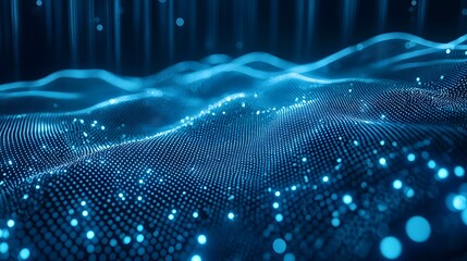 Futuristic Glowing DNA Strands Molecular Science Digital Background