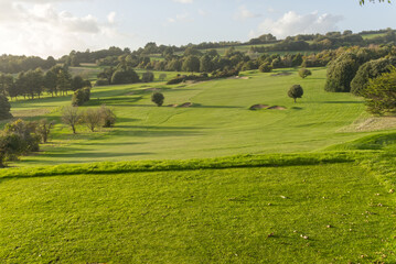 Golf course on South Downs, England.