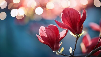 Obraz premium red magnolia 