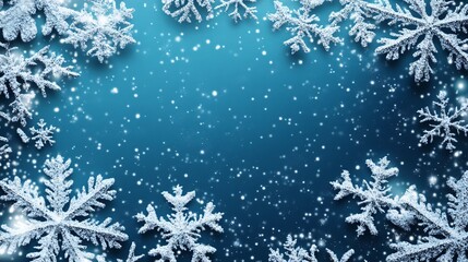 Festive Snowflakes in Winter Wonderland