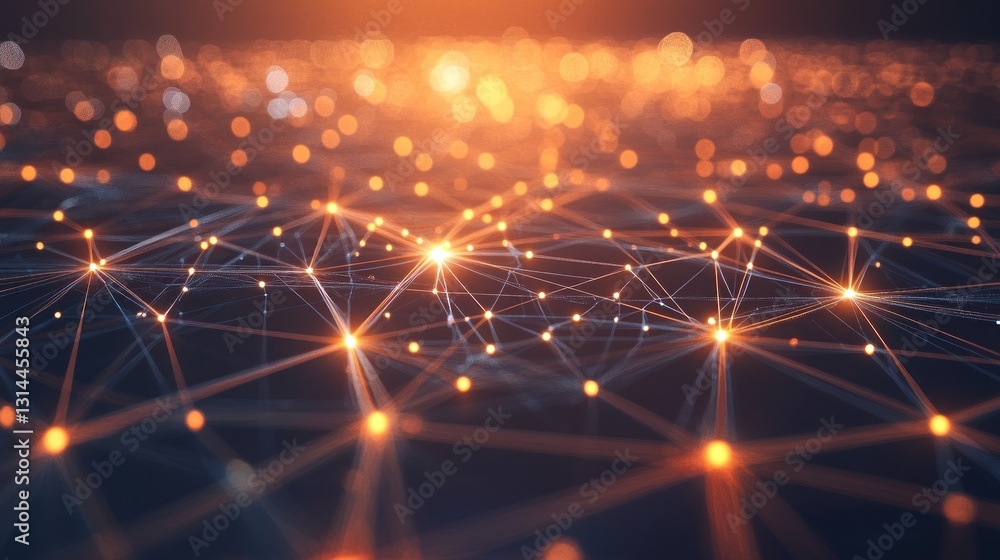 Aufkleber intricate network of interconnected nodes
