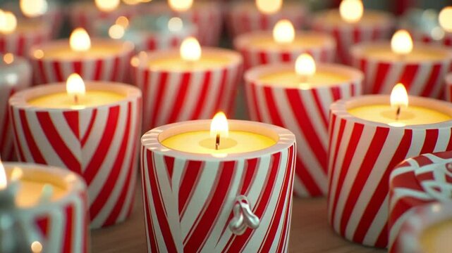 Peppermint Candy Candles: Christmas Warmth in Every Corner