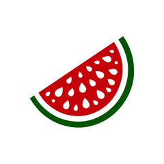 Watermelon silhouette icon design