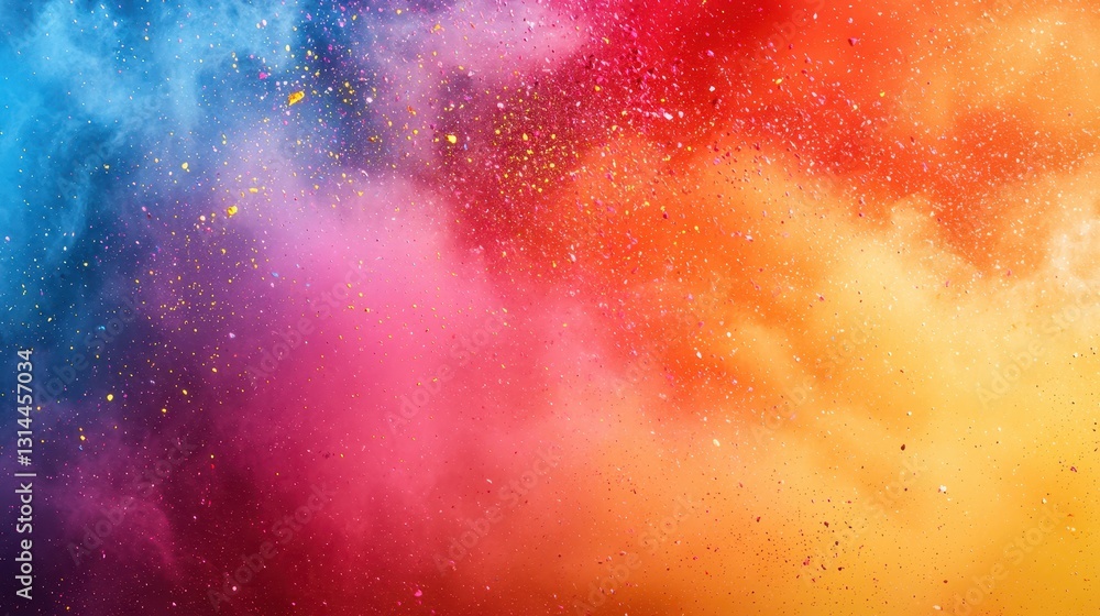 Aufkleber vibrant color explosion with abstract patterns and bright hues