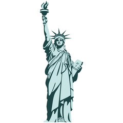 Statue of Liberty design. New York city Statue of Liberty monument vector illustration