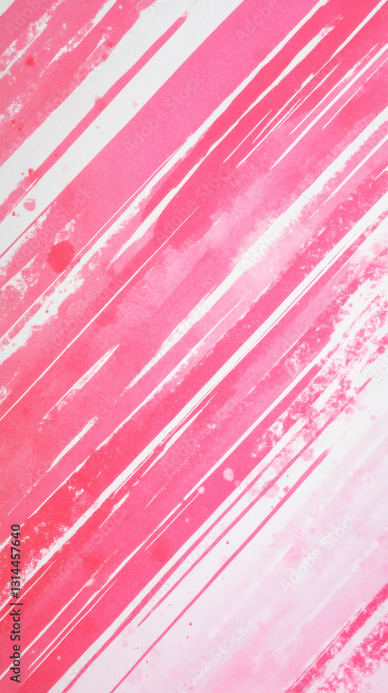 Aufkleber Pink diagonal brush strokes create a dynamic and textured watercolor background, perfect for adding a pop of color to any design