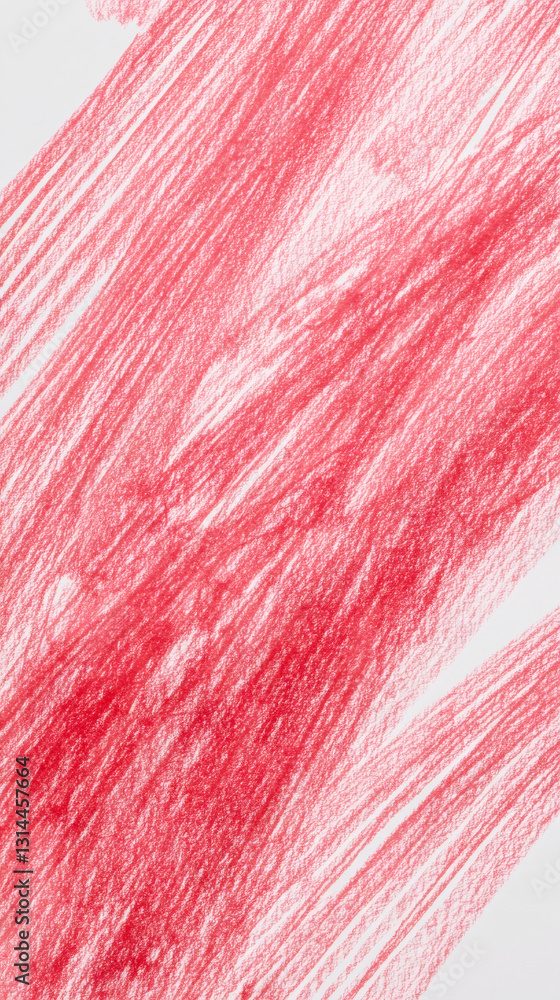 Poster Red pencil strokes create a dynamic and textured background, perfect for adding a touch of artistic flair to any project