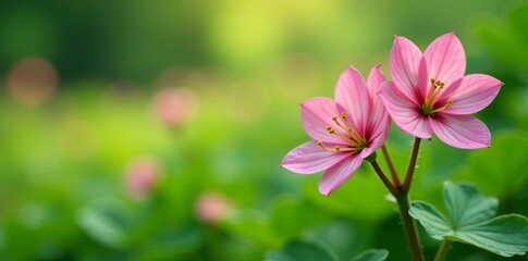 Beautiful wild ivy flowers with delicate petals in a lush meadow setting, environment, ivy