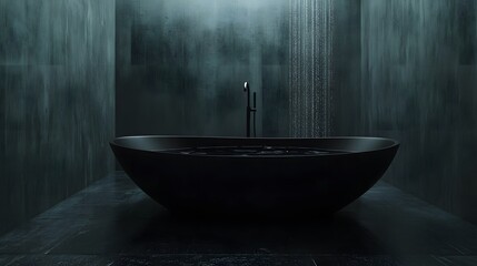 Sleek and Minimalist Bathroom Design with Dark Tones and Contemporary Features for Modern Spaces