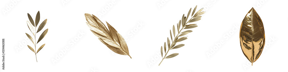 Poster with its inherently elegant design, the golden olive branch is well-suited for decorative purposes a