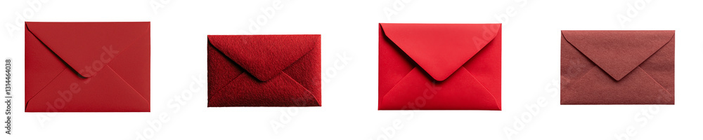 Poster On a transparent background, a png image displays an open red paper envelope with its inner fold visible and a vibrant color