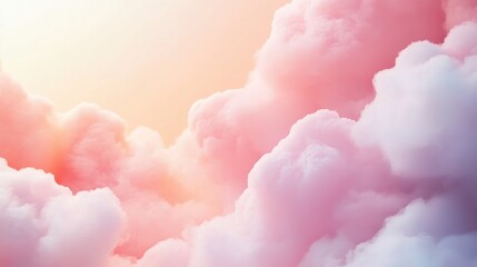 Fototapeta premium Pink And Golden Clouds Forming An Ethereal Skyscape.