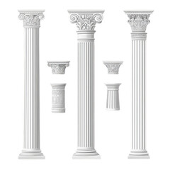 Obraz premium Elegant Collection of Classical Architectural Columns in Various Sizes