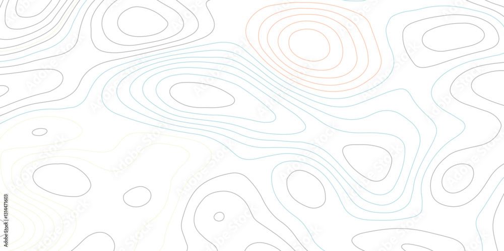 Poster vector topographic background. shape contour line map of the terrain.